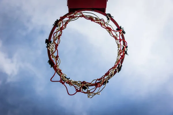 Wooden basketball hoop — Stock Photo, Image