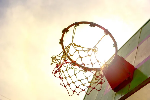 Trä basket hoop — Stockfoto