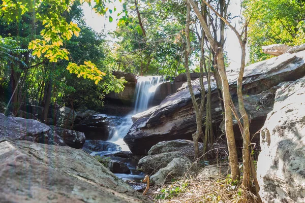 Tropische Waterval Het Regenwoud Natuur — Stockfoto