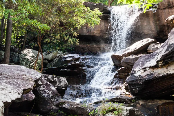 Tropiskt Vattenfall Regnskog Natur — Stockfoto