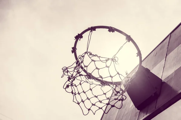 Vintage Aro Baloncesto Madera — Foto de Stock