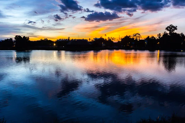 Twilight Sky Park Sunset Background — стоковое фото