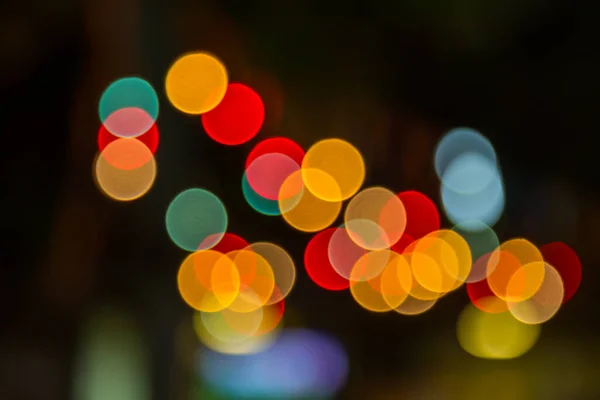 Embaçado Abstrato Luzes Bokeh Fundo — Fotografia de Stock