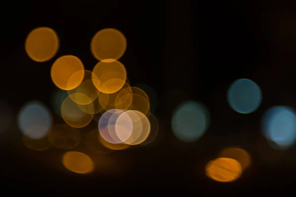 Defocused Lampor Bokeh Bakgrund — Stockfoto