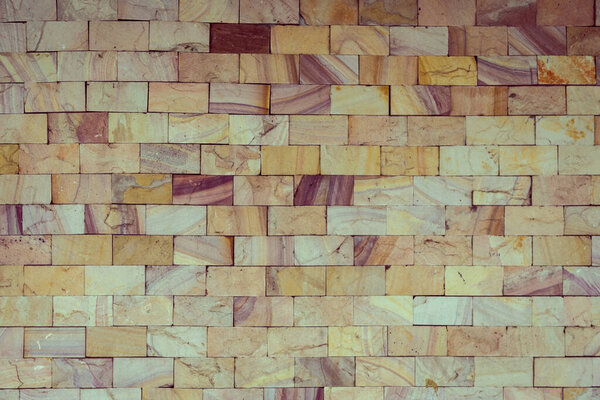 stone wall made with blocks background