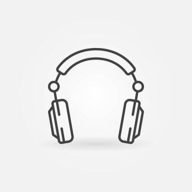 Aşırı kulak kulaklıklar vektör kavramı simge anahat