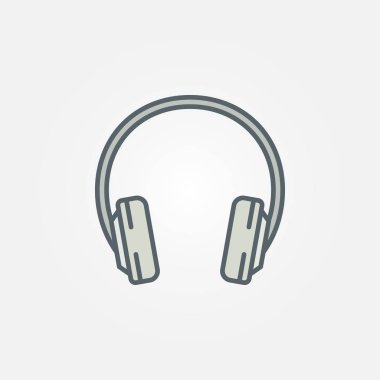 Colorful headphone icon. Vector headphones symbol clipart