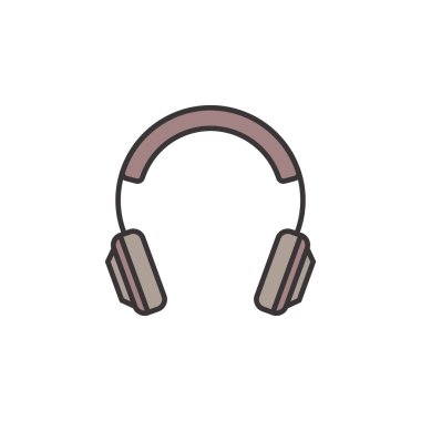 Kulak içi kulaklıklar yaratıcı simgesi. Vektör kulaklık işareti