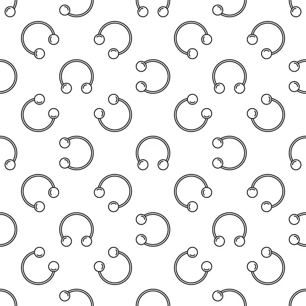 Circular barbells horseshoe vector seamless pattern — Stock Vector