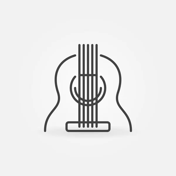 Icona vettoriale della chitarra acustica in stile thin line — Vettoriale Stock