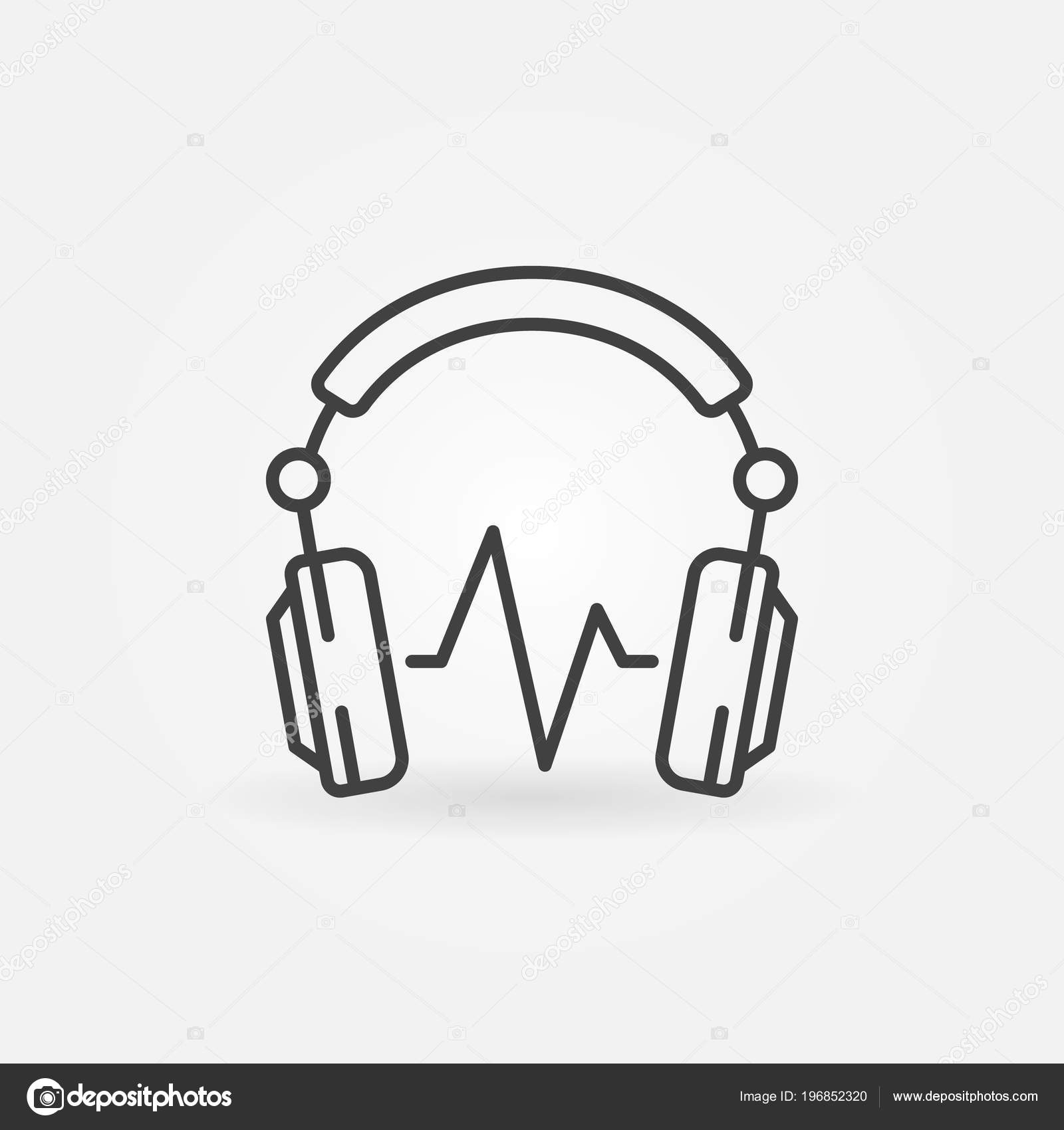 DJ Headphones with sound wave vector minimal icon Stock Vector Image by ©sn3g #196852320 DJ Headphones with sound wave vector minimal icon Stock Vector Image by ©sn3g #196852320