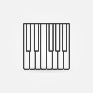 Piyano klavye vektör kavramı anahat simgesini
