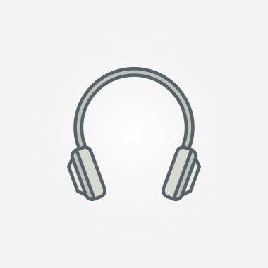 İzole kulaklık düz vektör modern simgesi