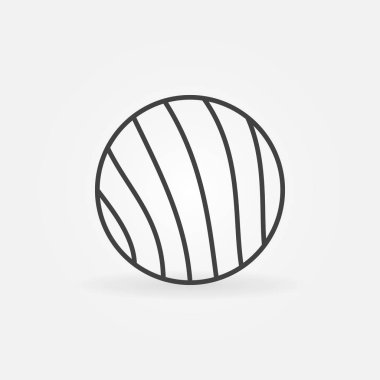 Dilim yuvarlak somon vektör simge veya sembol çizgi stili