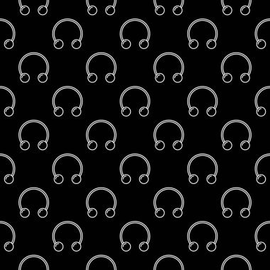 Karanlık vektör kavramı anahat seamless modeli piercing