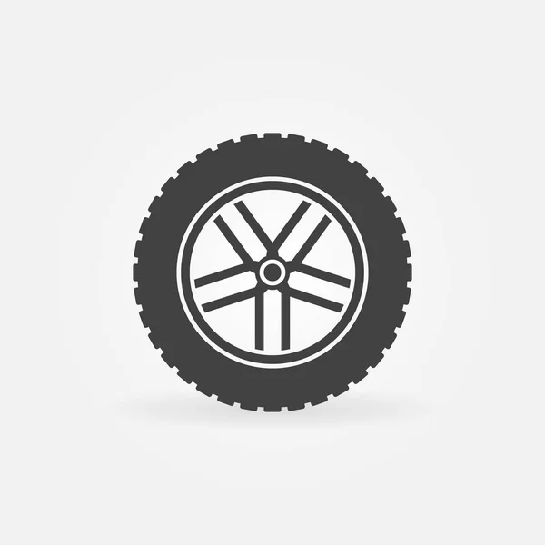 Auto wiel vector symbool of icoon — Stockvector