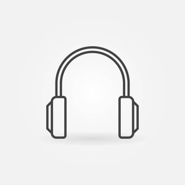 Kulaklık basit satırı simgesi. Vektör kulaklık işareti kavramı