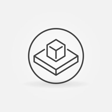 Artırılmış gerçeklik anahat simgesi. AR logo vektör