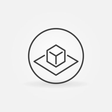 AR daire kavram vektör lineer simgesi