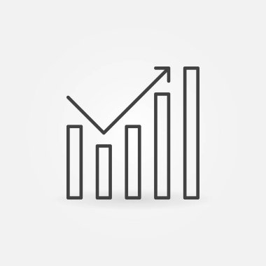 İnce çizgi stili içinde büyüyen grafik vektör simgesi