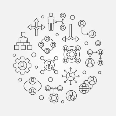 Yuvarlak vektör çizimde ince çizgi stili için temsilci seçme