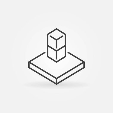 Artırılmış gerçeklik vektör simgesi ince çizgi stili