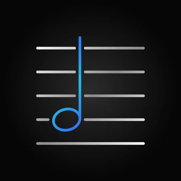 G Note de musique icône ou symbole vectoriel de couleur linéaire — Image vectorielle