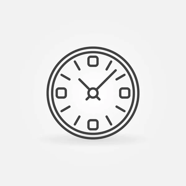 Czas ikonę konturu. Symbol wektor zegar koncepcja — Wektor stockowy