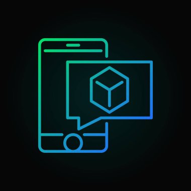 Küp renkli vektör simgesi ile Smartphone