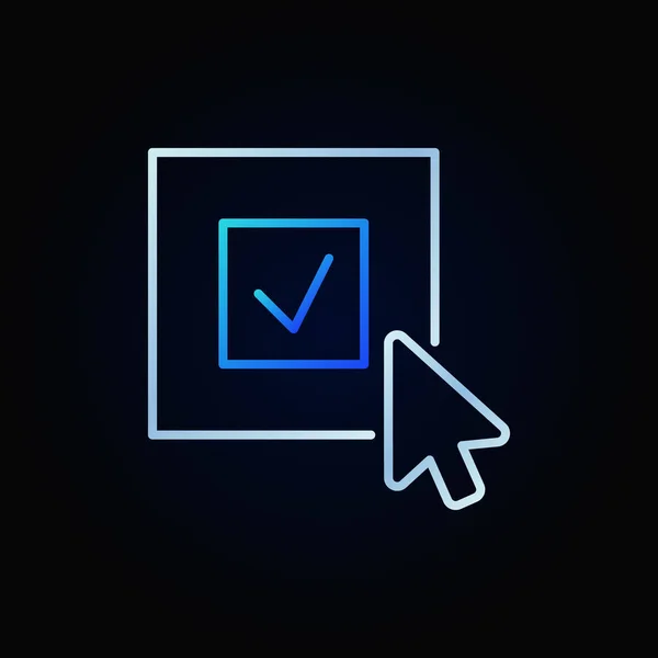 Haga clic en la marca de verificación vector icono brillante o elemento de logotipo — Archivo Imágenes Vectoriales