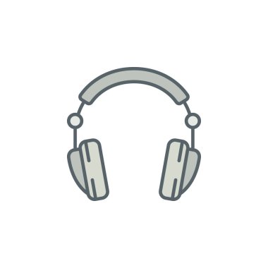 Kulaklık vektör renkli simge veya tasarım öğesi