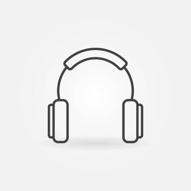 Kulaklık Anahat basit vektör kavramı simge