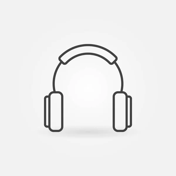 Auriculares esbozan icono concepto de vector simple — Archivo Imágenes Vectoriales