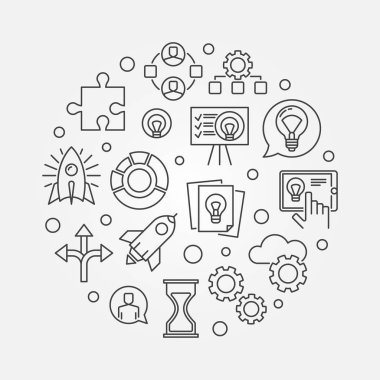 Başlangıç konsept illüstrasyon. Vektör başlangıç sembolü