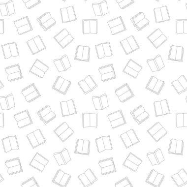 Kitap vektör en az sorunsuz desende ince çizgi stili