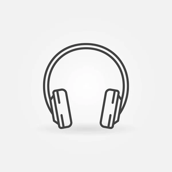 Wyjście słuchawkowe ikonę konturu. Wektor symbol koncepcja słuchawki — Wektor stockowy