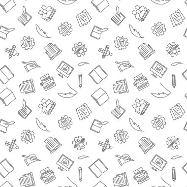 Copywriting ve bloglama vektör seamless modeli