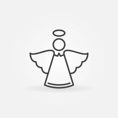 Melek satırı simgesi - Noel kavramı simge vektör