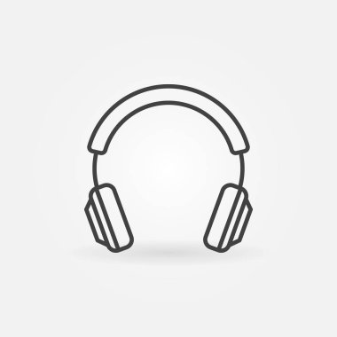 Vektör kulaklık anahat simgesi. Kulaklık izole sembolü