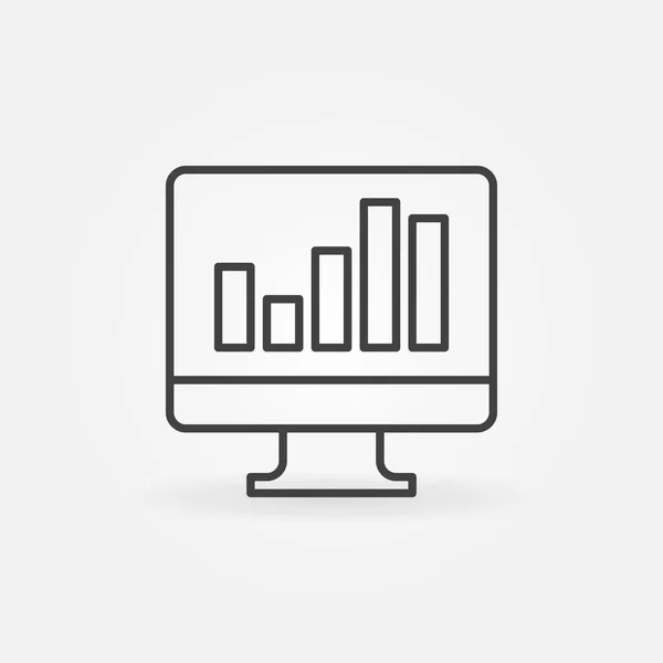 İş grafik Anahat vektör kavramı simgesi ile izlemek — Stok Vektör