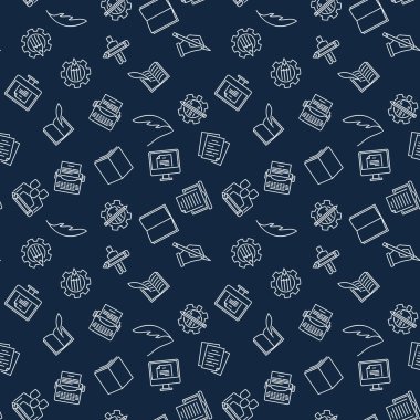 Copywriting vektör Dikişsiz desen veya arka plan