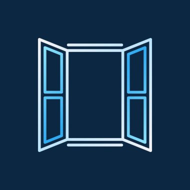 Pencere renkli çizgi simgesi açıldı. Vektör yaratıcı sembolü
