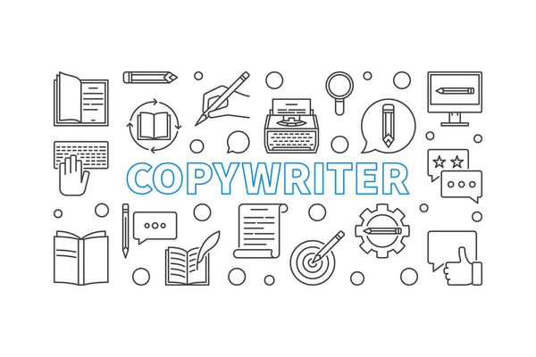 Copywriter vektorillustration disposition eller banner — Stock vektor