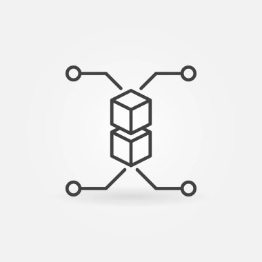 Blockchain vektör lineer kavramı simge