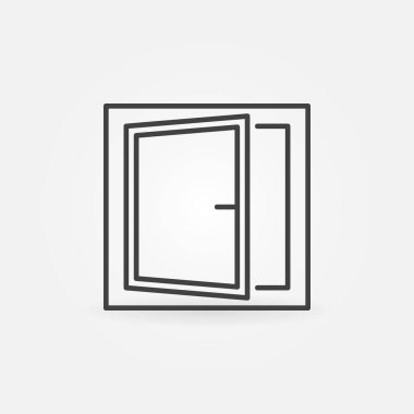 Pencere vektör kavramı simgesi veya simge çizgi stili