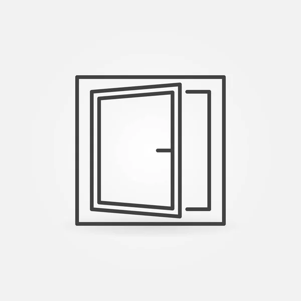 Icono de concepto de vector de ventana o símbolo en estilo de línea — Vector de stock