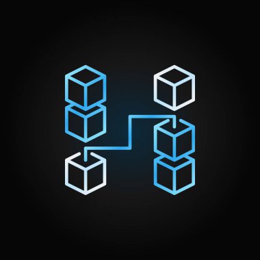 Blockchain yaratıcı satırı simgesi. Vektör kavramı sembol