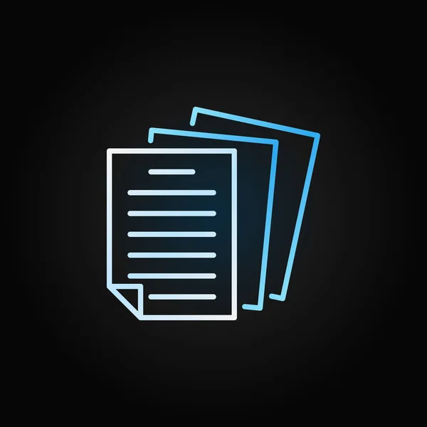 Papier ou document vecteur créatif icône contour coloré — Image vectorielle