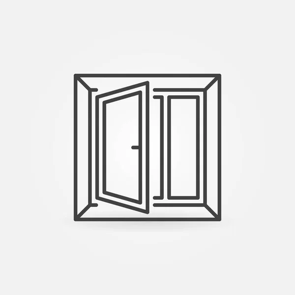 Icône de contour de fenêtre vectorielle - concept signe linéaire — Image vectorielle