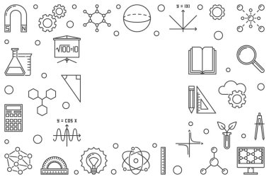 Bilim, teknoloji, mühendislik ve matematik çizgili çerçeve